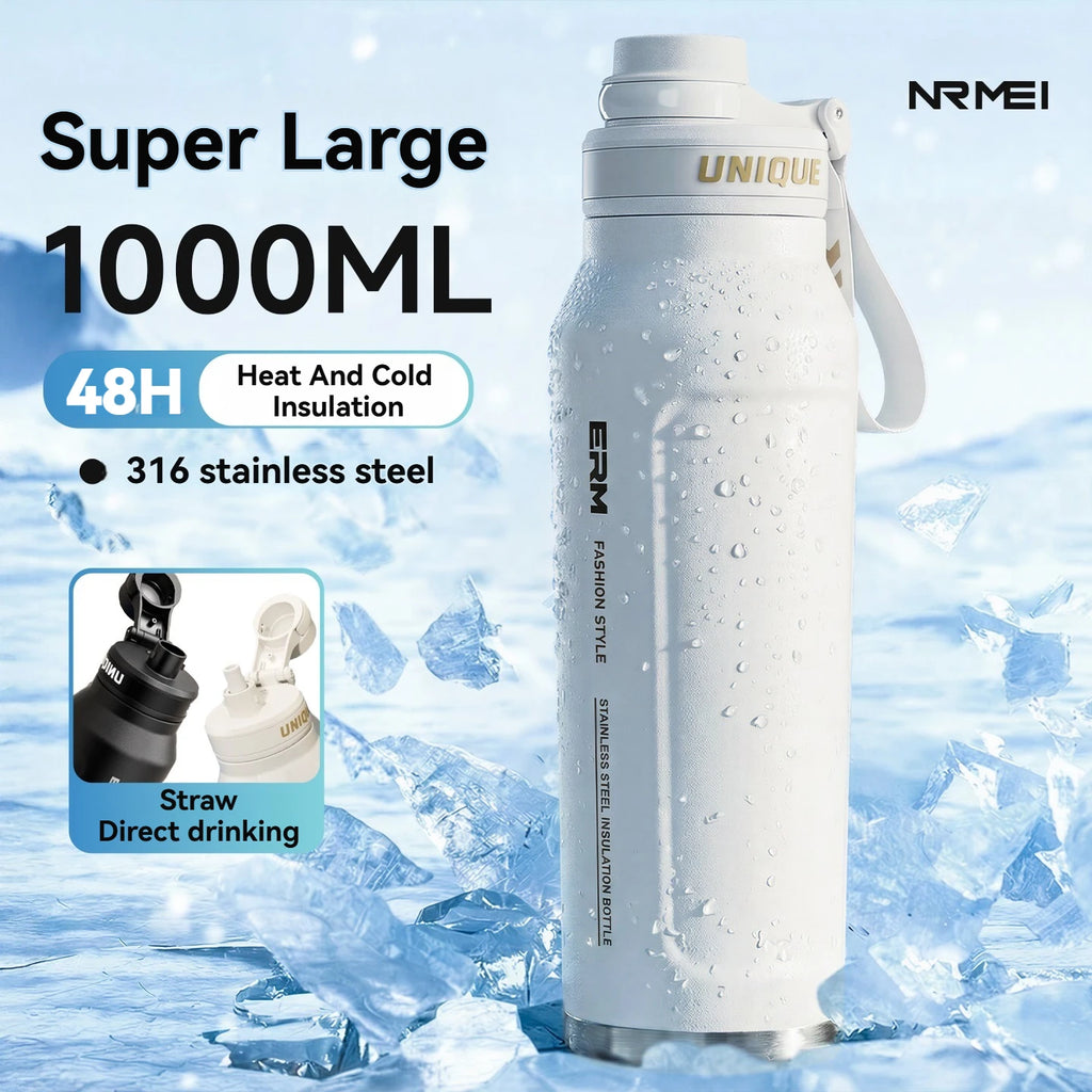 Waterbottle Stainless Steel Tumble Large Capacity Insulated Flasks Cycling Sports Portable Water Bottle for Men